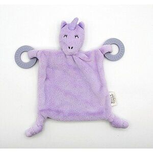 Bella Tunno Lovey Rattle Teether Knotted Soft Plush Toy Purple Unicorn